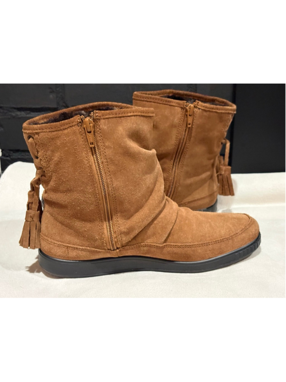 Women's Hotter Brown Suede Ankle Boots & Booties Size 7 - Picture 2 of 10